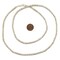 The Bead Chest 4mm Round Silver Beads - Full Strand of African Metal Spacer Beads